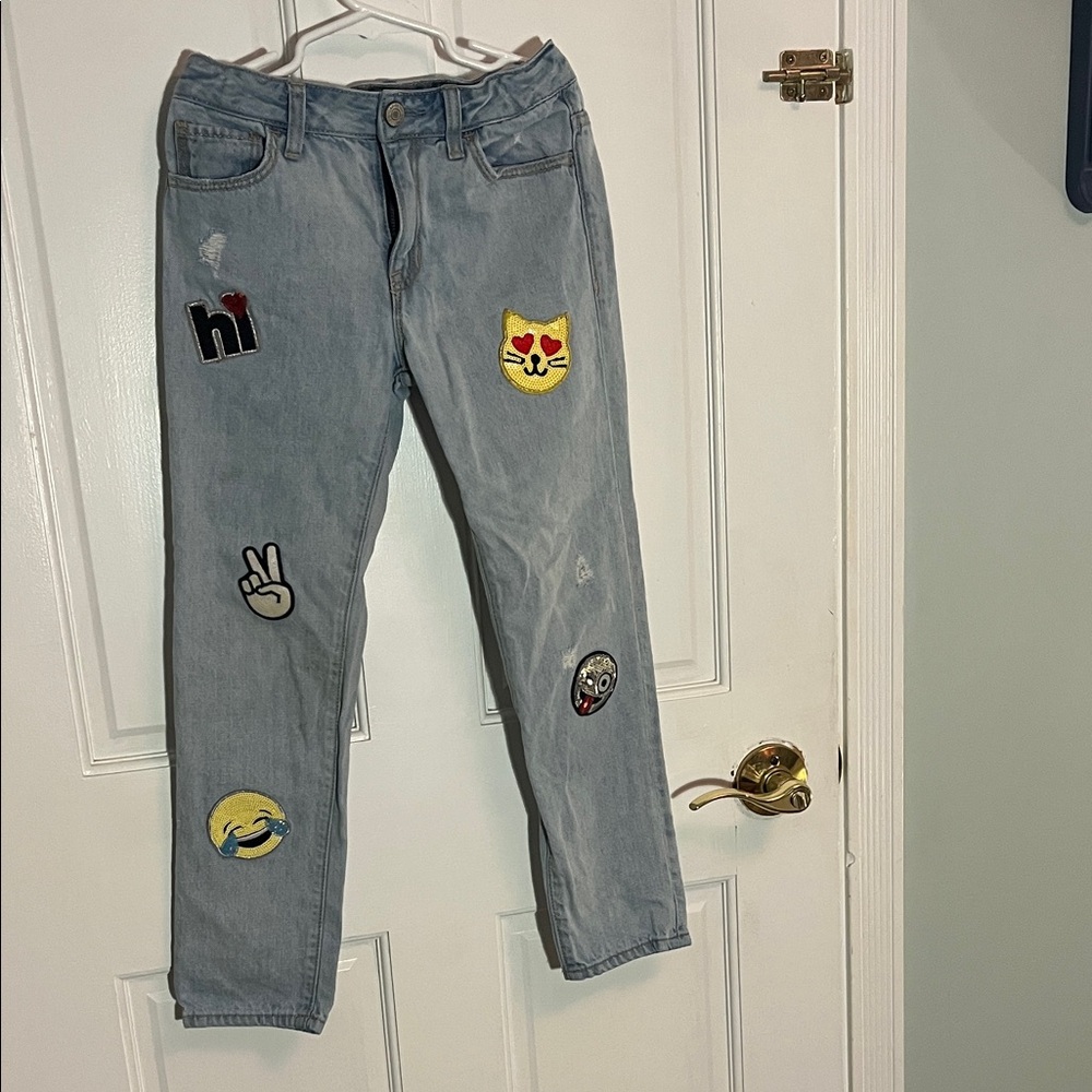 GAP Kids Blue Jeans with Fun Patches